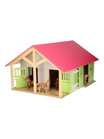 Thimbletoys Paardenstal Roze met 2 Boxen en Berging