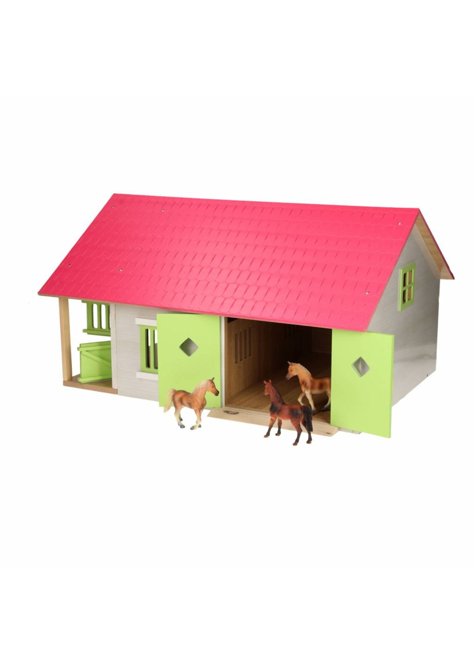 Thimbletoys Paardenstal Roze met 2 Boxen en Berging