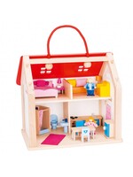 Thimbletoys Houten Poppenhuis Koffer met Accessoires