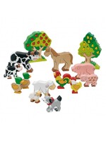 Thimbletoys Houten Boerderij Dieren, 14st.