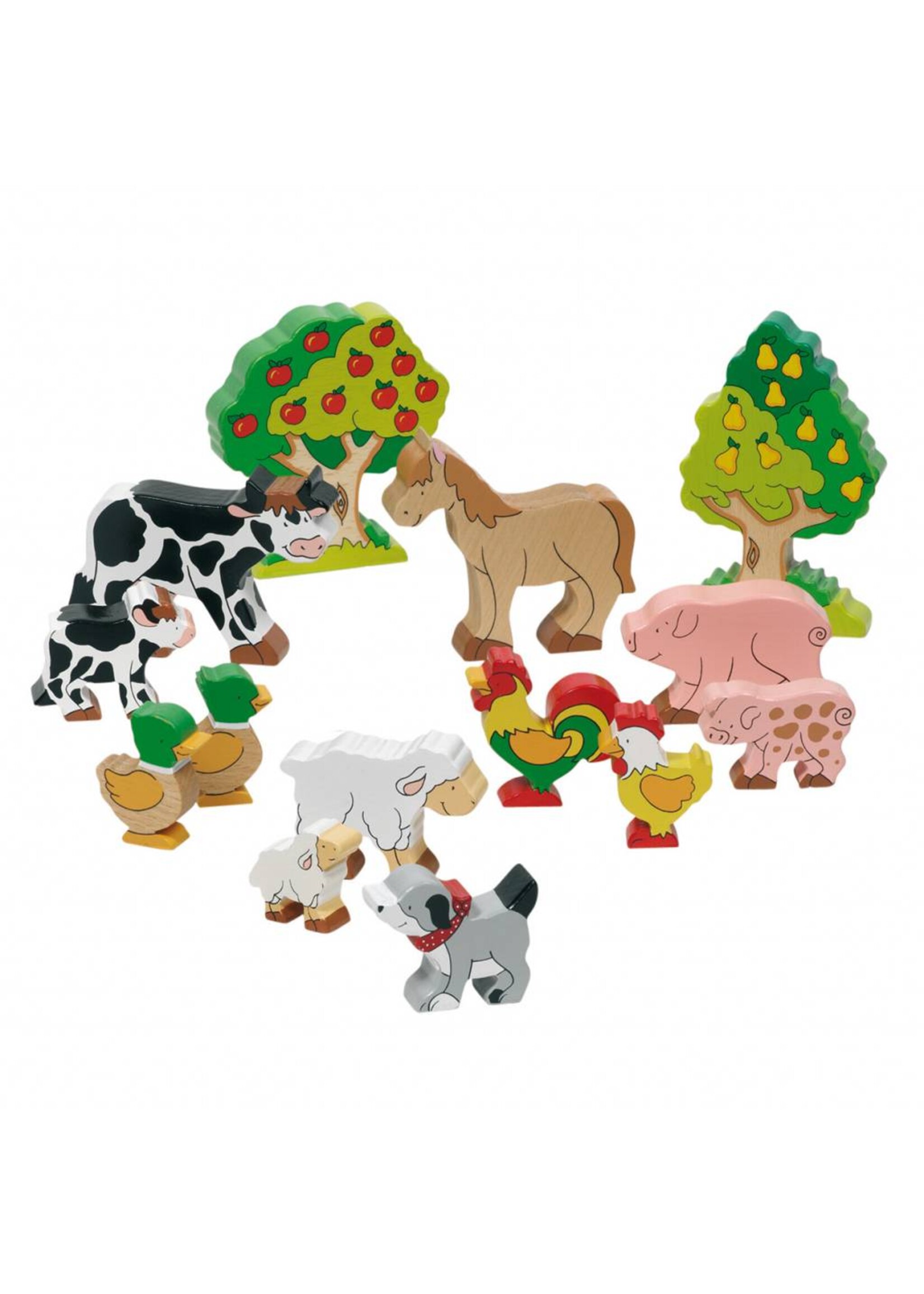 Thimbletoys Houten Boerderij Dieren, 14st.