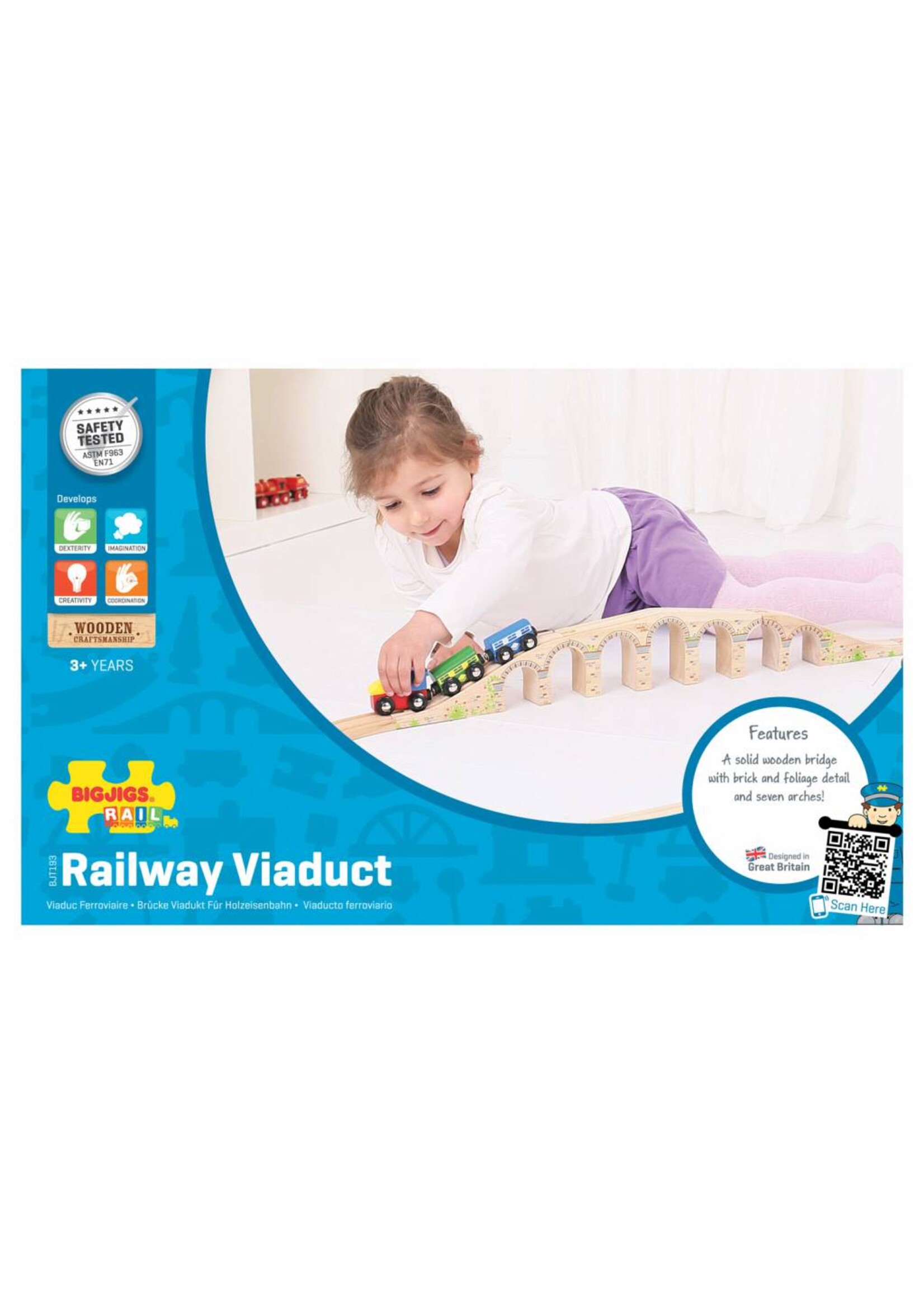 Thimbletoys Houten Rails - Spoorwegviaduct, 3dlg.