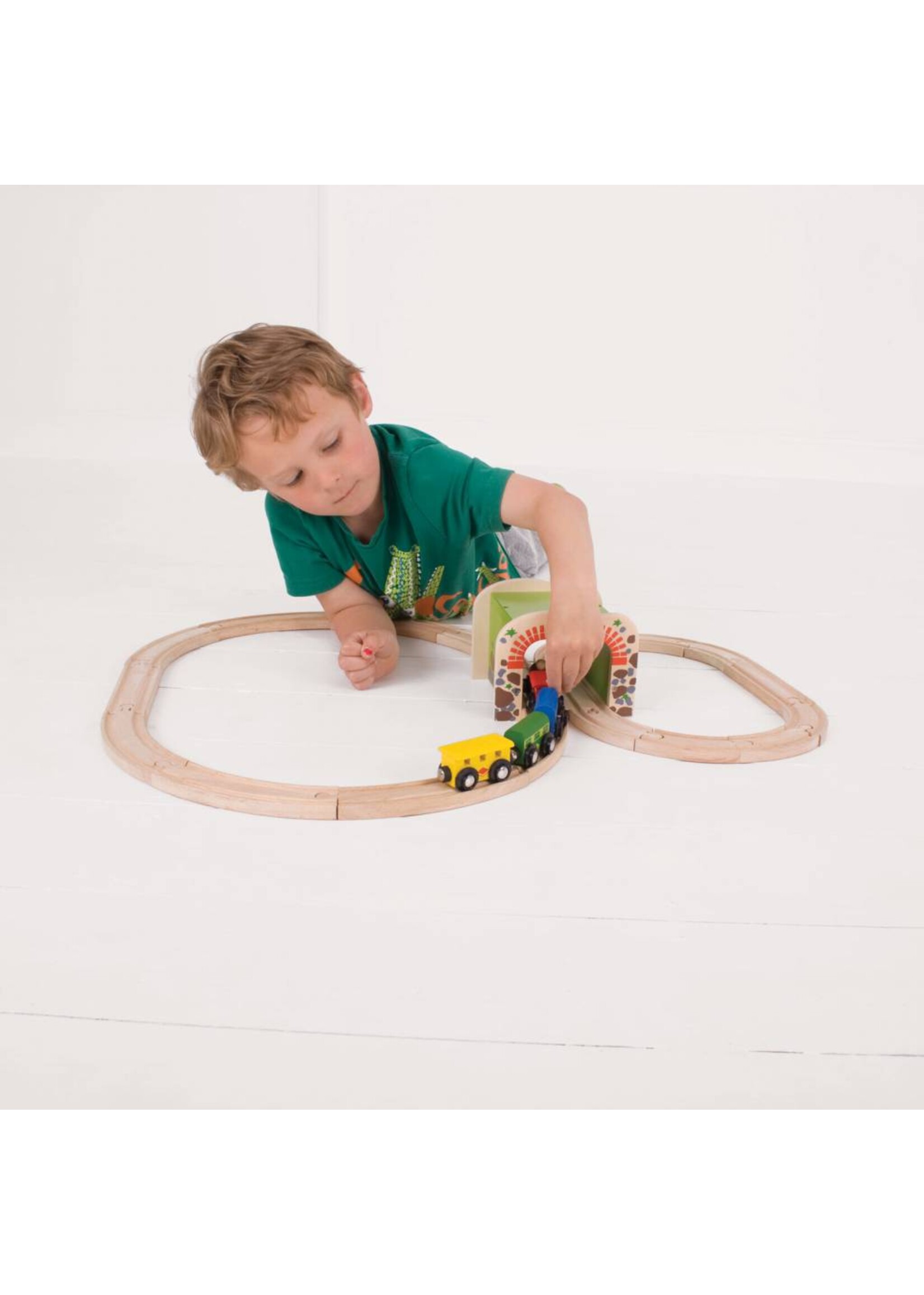 Thimbletoys Houten Rails - Dubbelspoor Tunnel