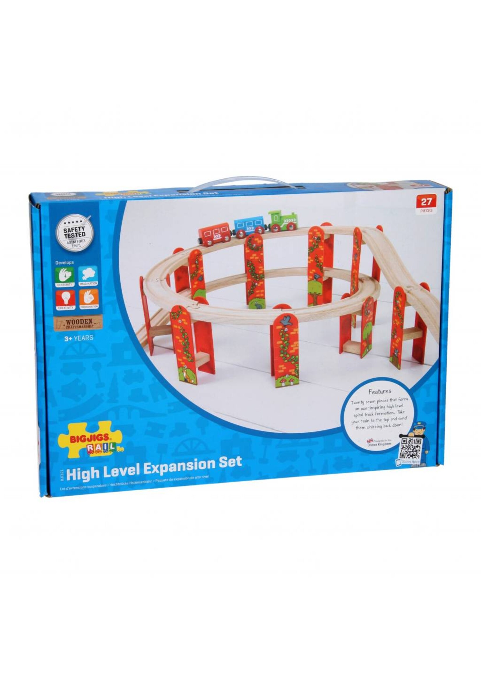 Thimbletoys Houten Rails - Viaduct Uitbreidingsset, 27dlg.