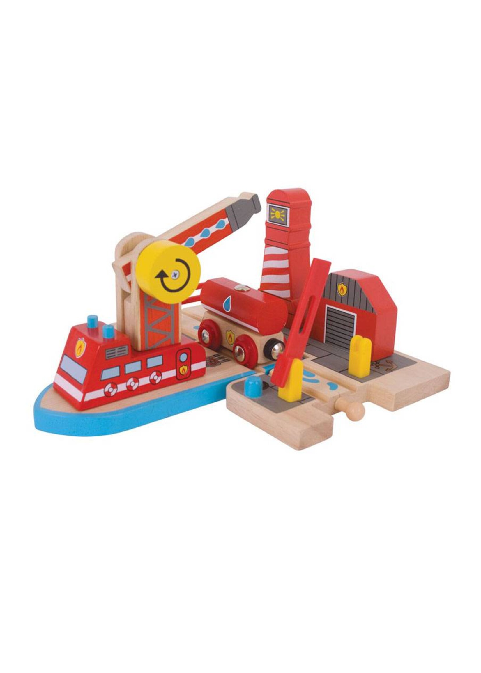 Thimbletoys Houten Rails - Brandweerhaven