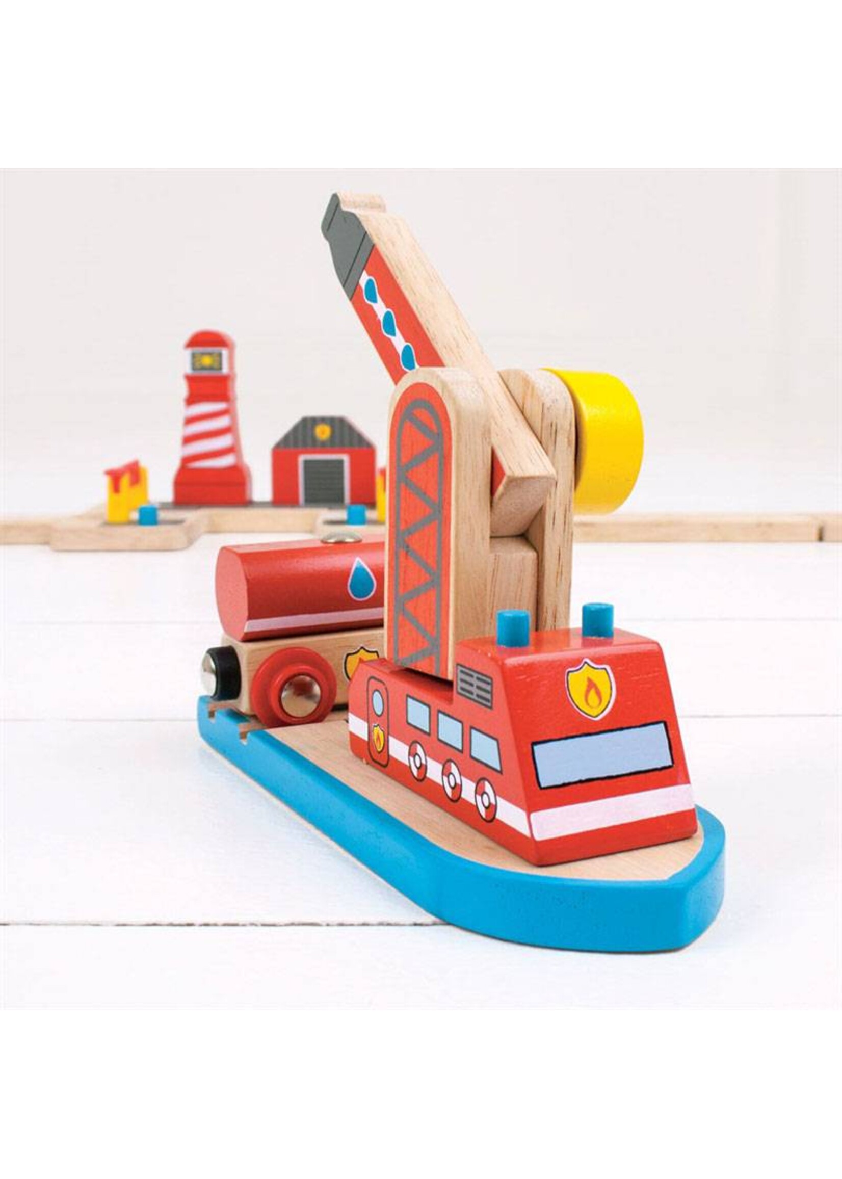 Thimbletoys Houten Rails - Brandweerhaven