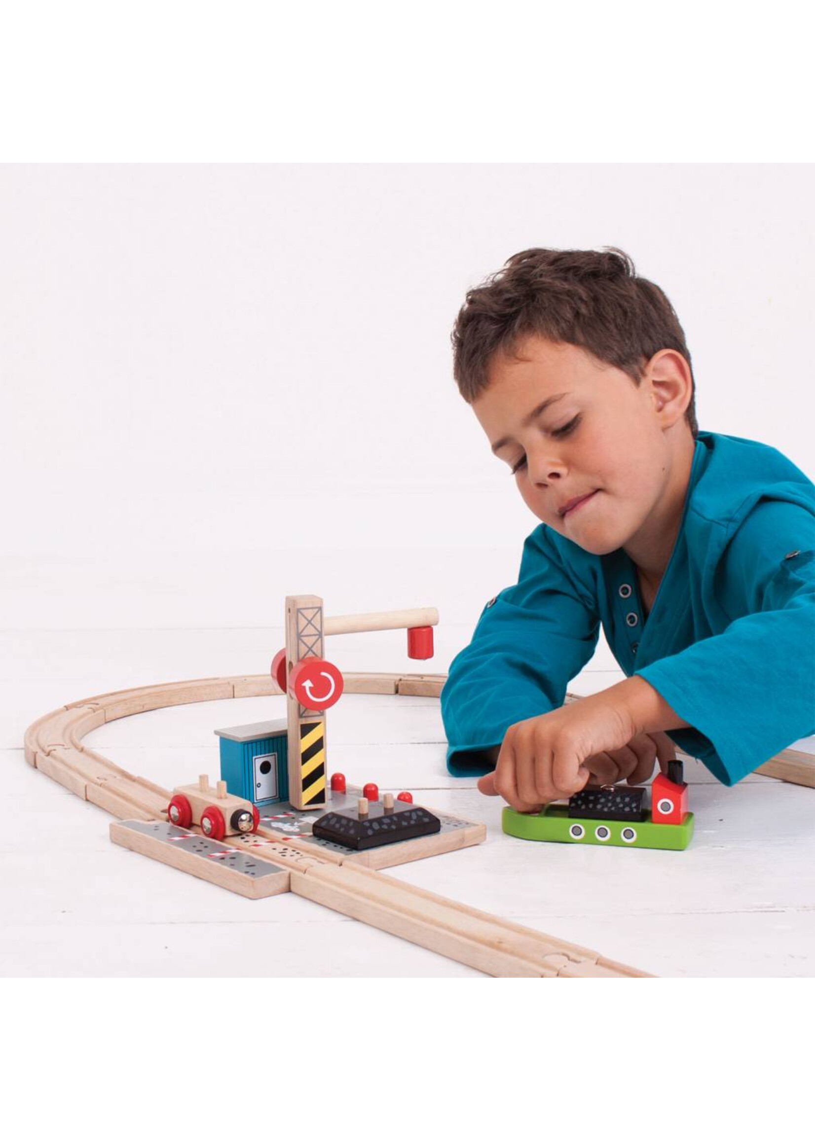 Thimbletoys Houten Rails - Laadstation Steenkool