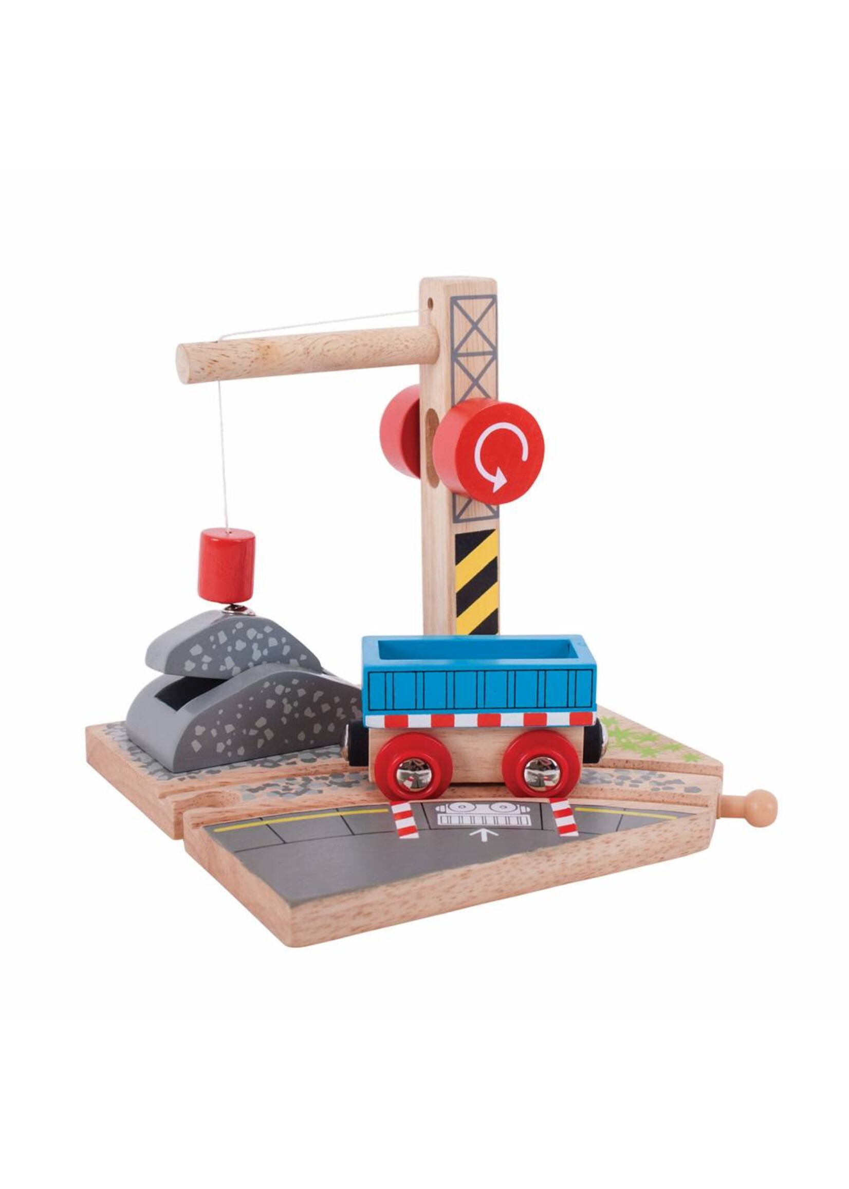 Thimbletoys Houten Rails - Gravel Kraan