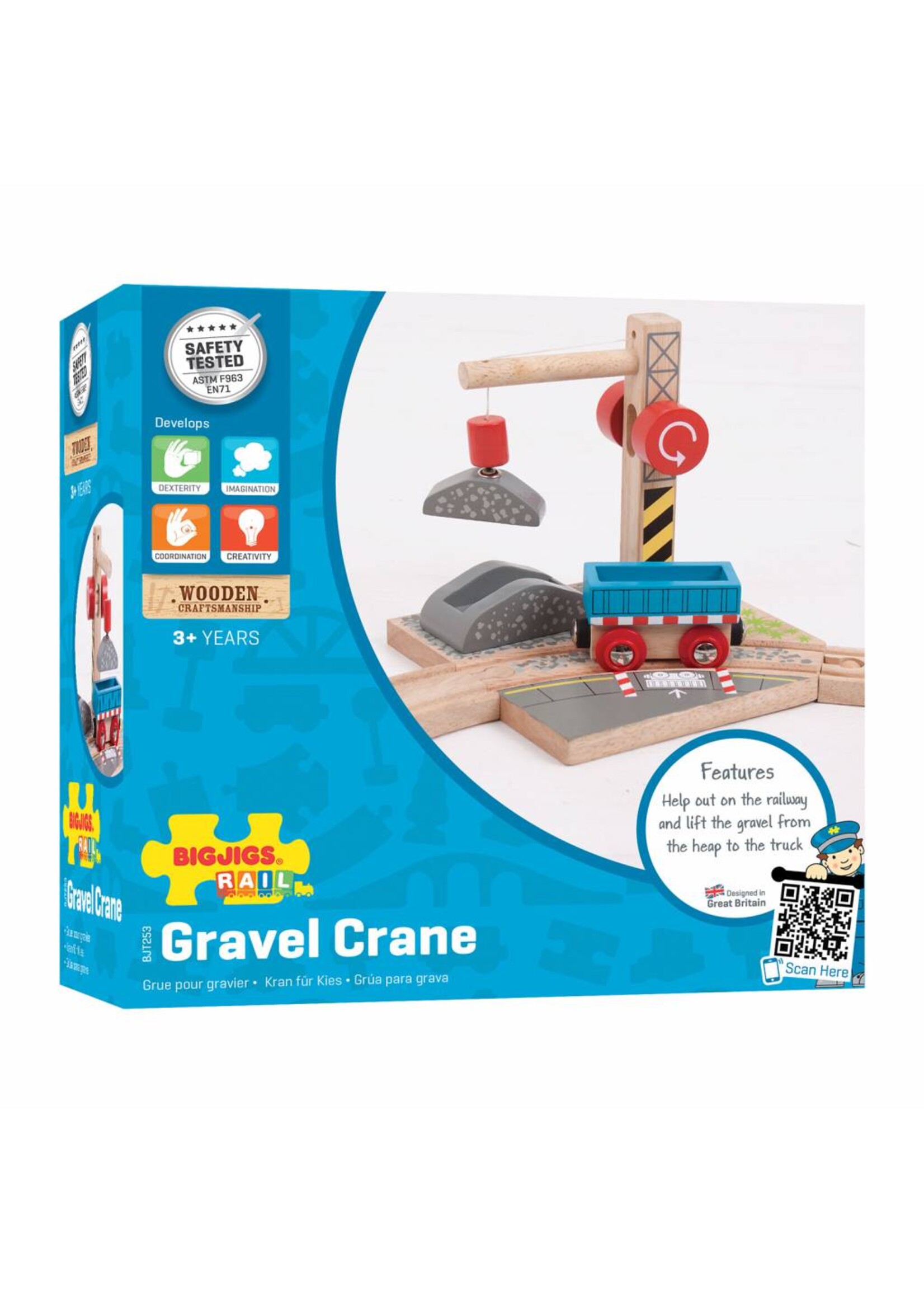 Thimbletoys Houten Rails - Gravel Kraan