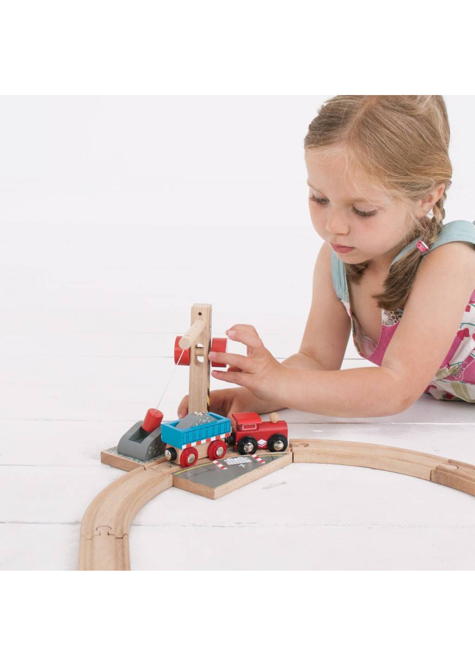 Thimbletoys Houten Rails - Gravel Kraan