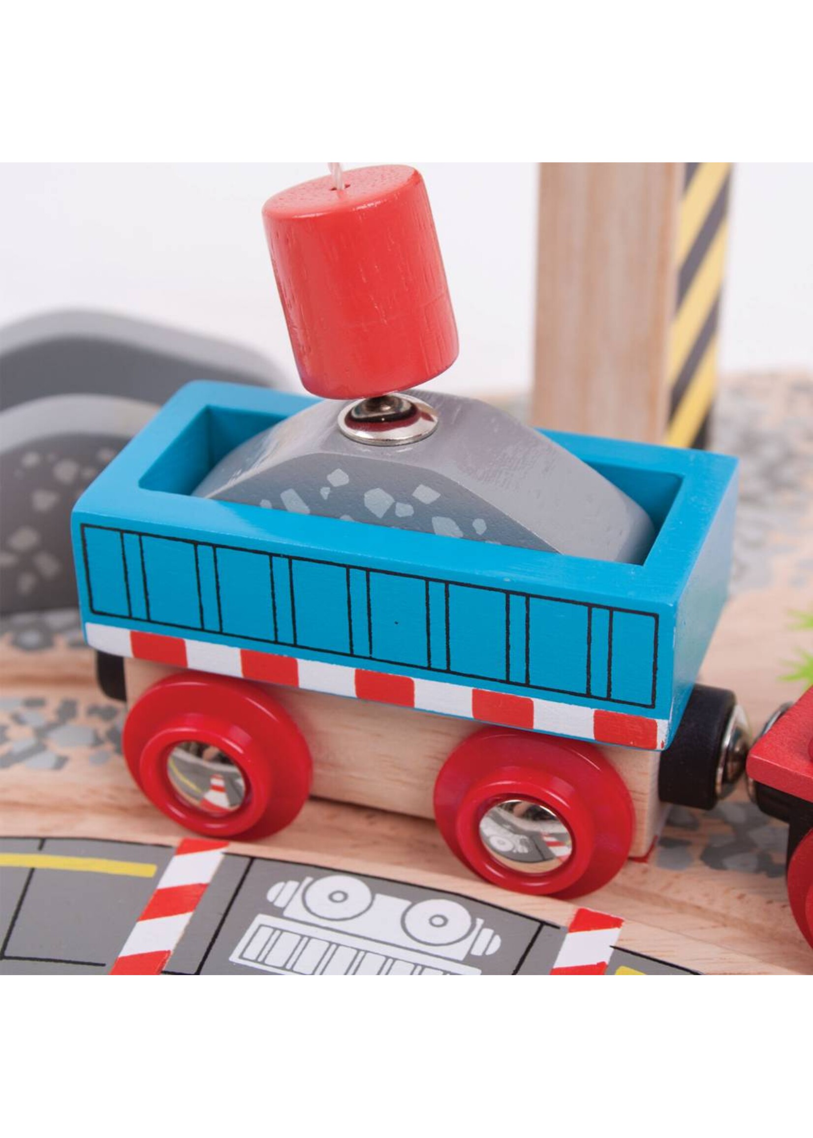 Thimbletoys Houten Rails - Gravel Kraan