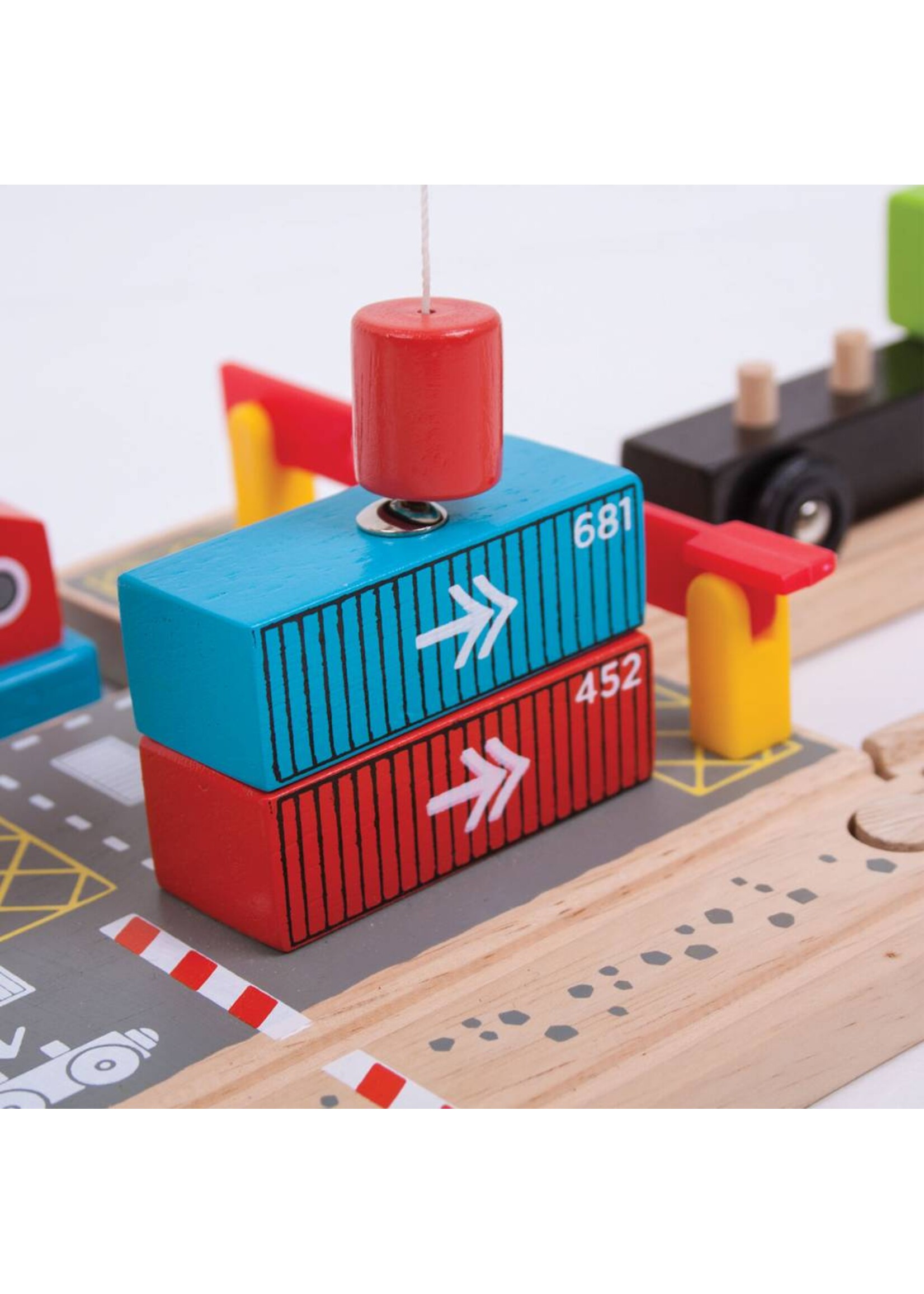 Thimbletoys Houten Rails - Container Scheepswerf