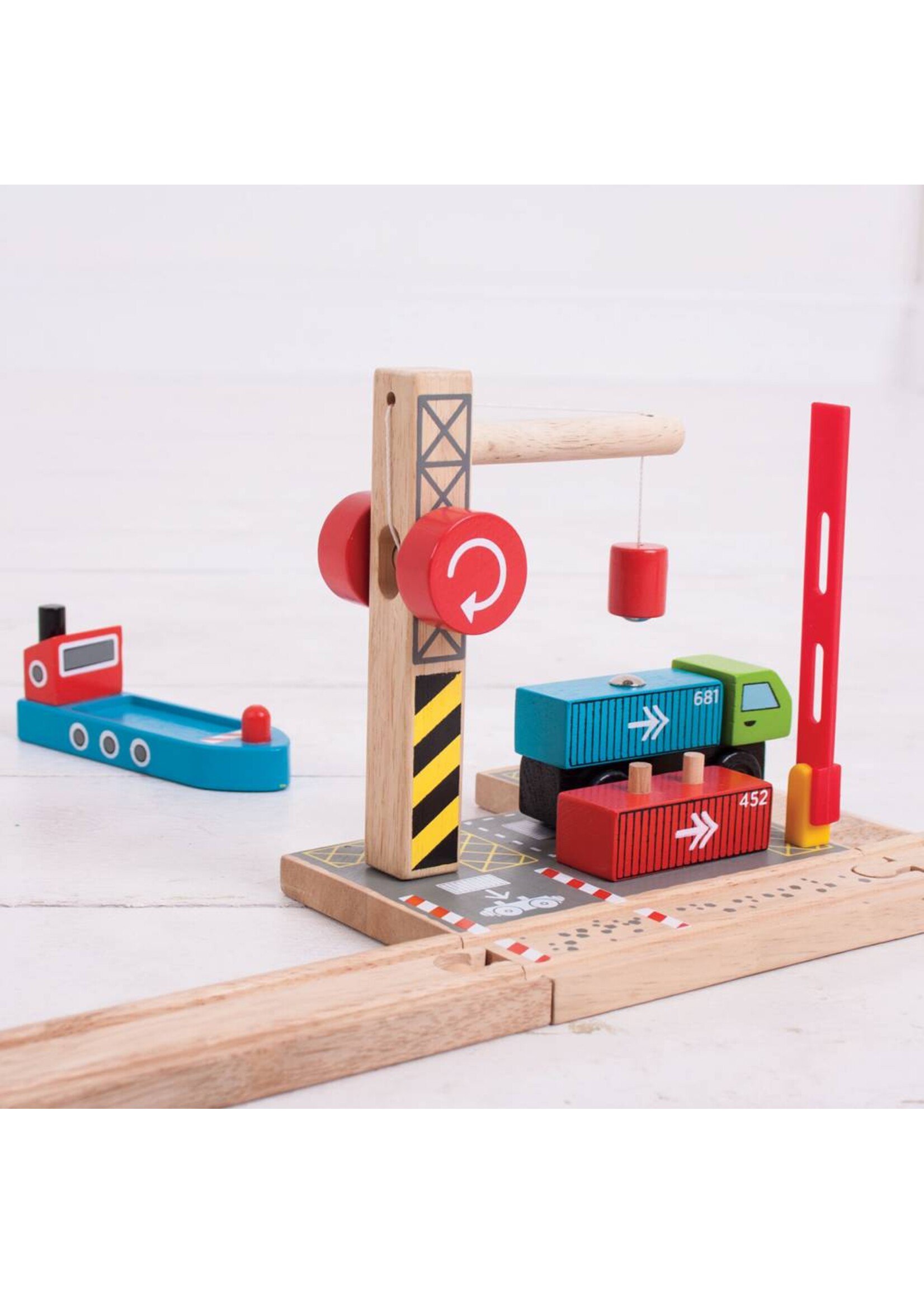 Thimbletoys Houten Rails - Container Scheepswerf