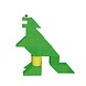 Thimbletoys Houten Stapel Dinosaurus, 23dlg. Thimbletoys Houten Stapel Dinosaurus, 23dlg.