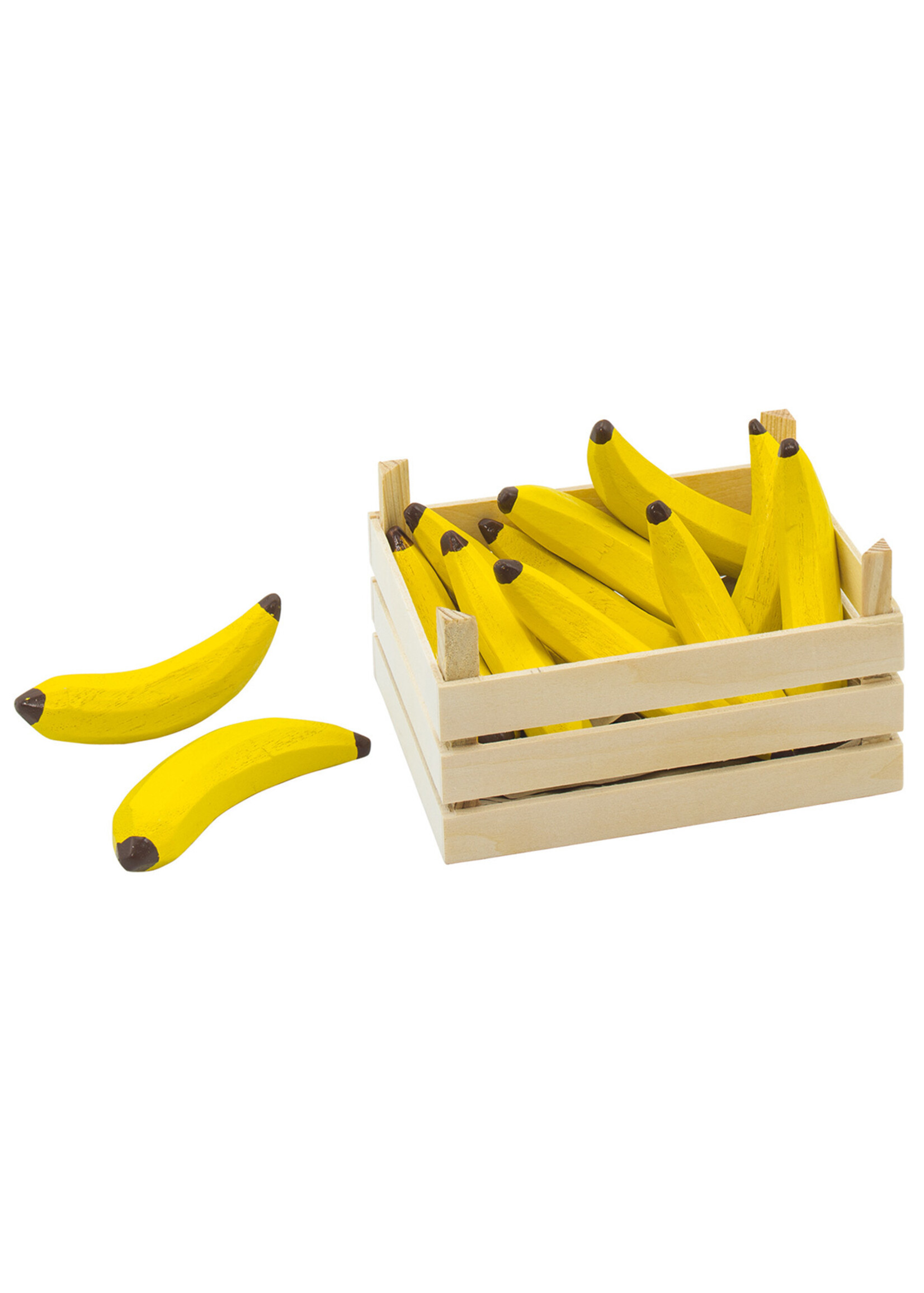 Goki  Houten Bananen in Kist, 10dlg.