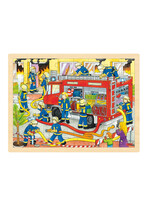 Goki  Houten Legpuzzel - Brandweer, 48st.