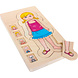 Thimbletoys Houten Lichaamspuzzel Meisje, 29st. Thimbletoys Houten Lichaamspuzzel Meisje, 29st.