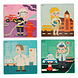 Classic World Classic World Houten Puzzel Beroepen, 4in1 Classic World Classic World Houten Puzzel Beroepen, 4in1