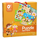 Classic World Classic World Houten Puzzel Boerderij, 4in1 Classic World Classic World Houten Puzzel Boerderij, 4in1