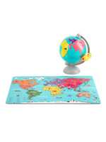 Topbright Houten Legpuzzel Wereldkaart met Wereldbol, 63st.