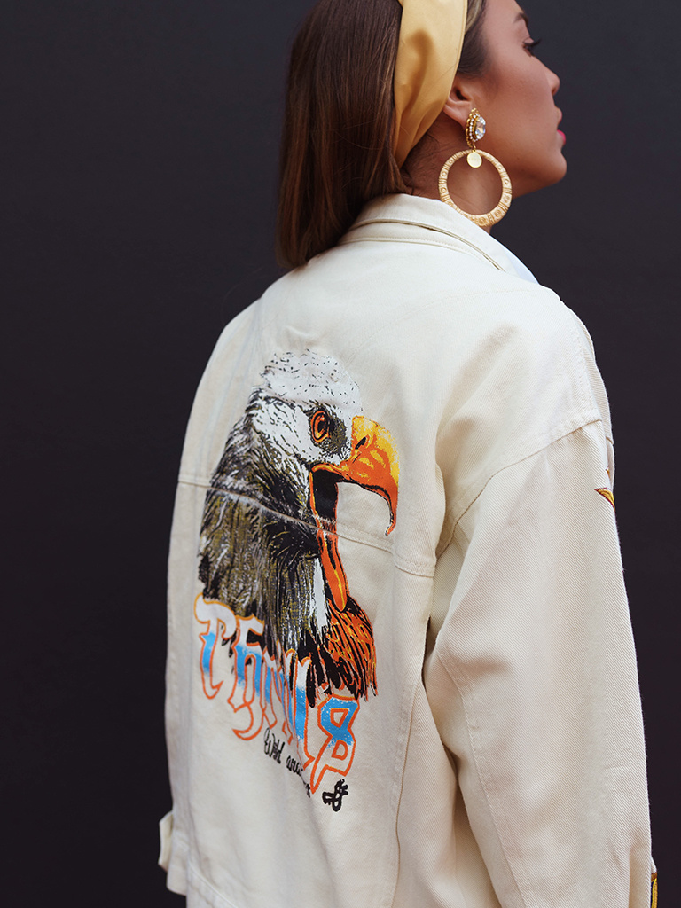 charli printed eagle jacket