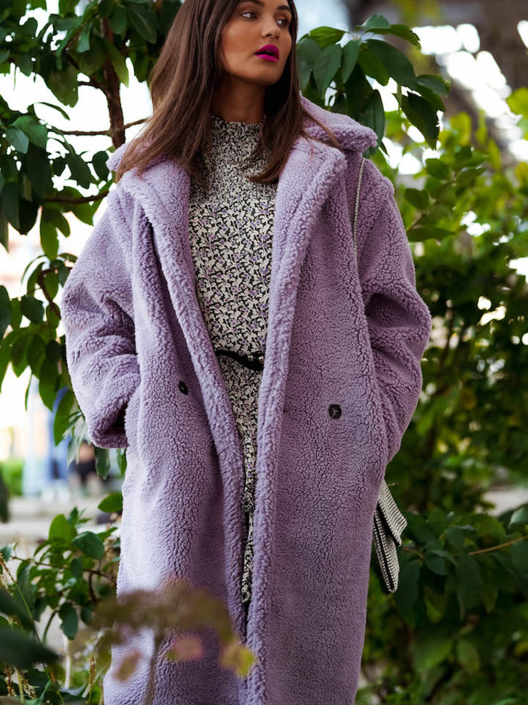 lavender teddy coat