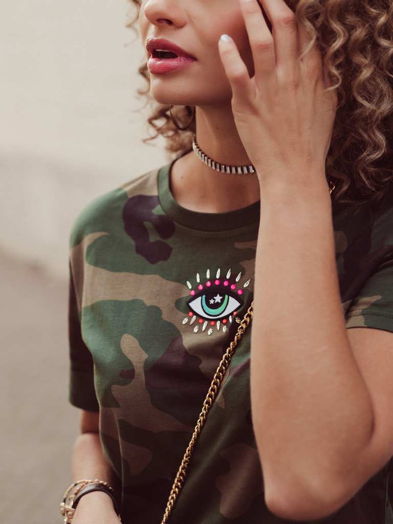 Godly the Label Eye Candy Tee Neon - Camo