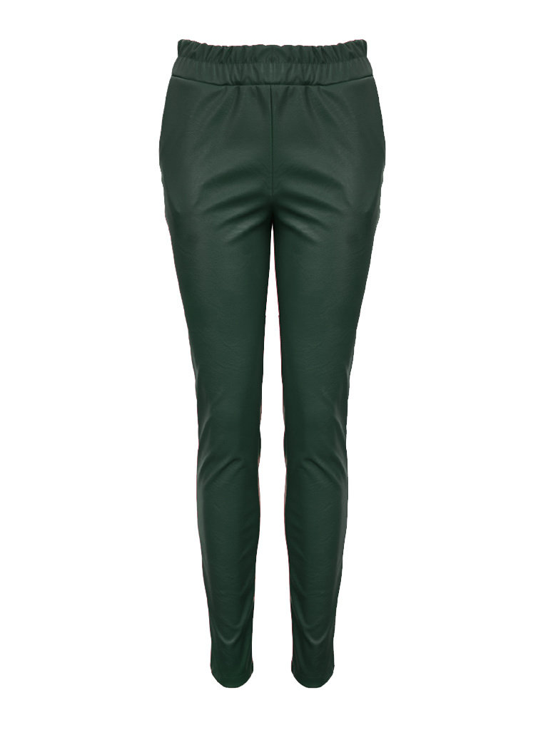 Faux Leather Pants Aubrey - Dark Green 