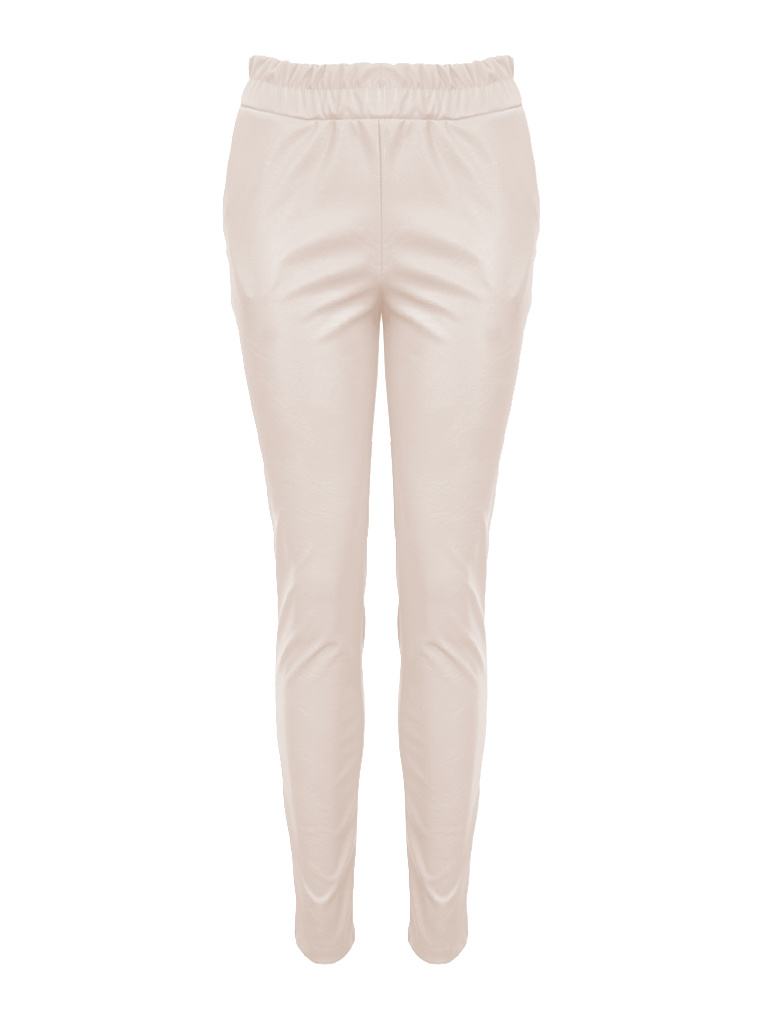 Faux Leather Pants Aubrey - Ecru 
