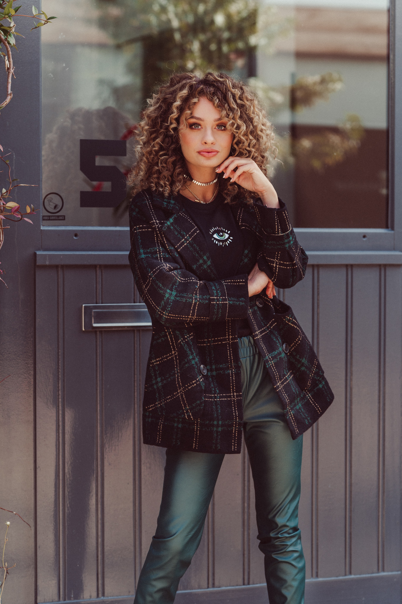 Faux Leather Pants Aubrey - Dark Green 