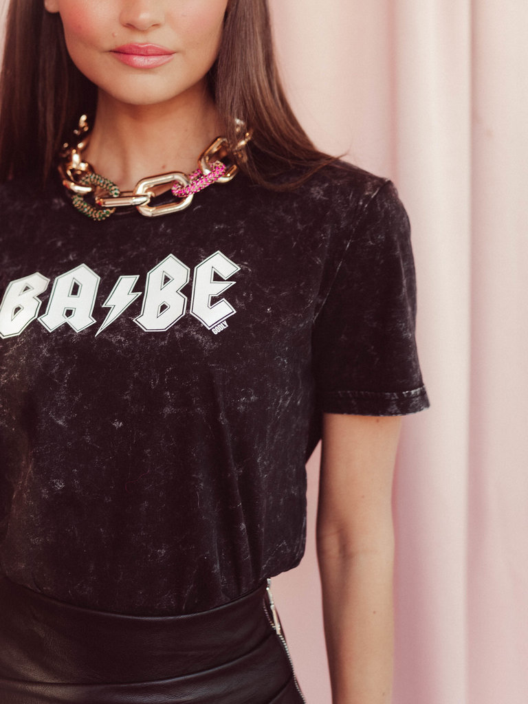 Godly the Label Babe Tee - Vintage Black