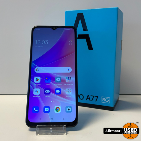 OPPO A77 5G 64GB Midnight Black | In Nette Staat