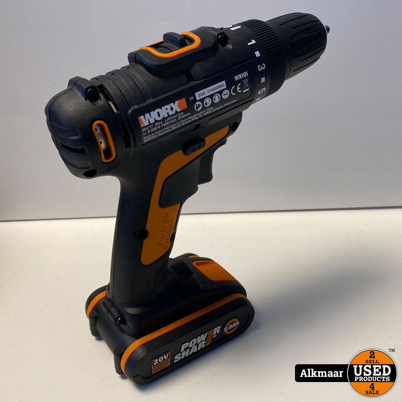 haakje Zielig Kardinaal Worx WX101 Schroefboormachine | 1 accu + oplader - Used Products Alkmaar