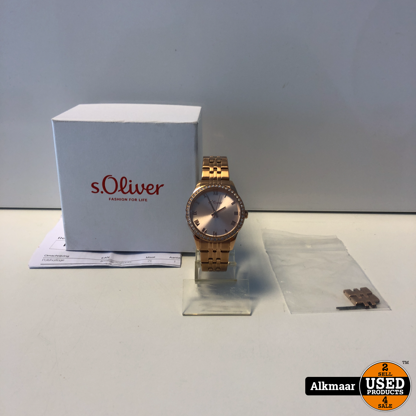 s.Oliver Ladies Watch Wristwatch Stainless Steel IP Gold 2034592