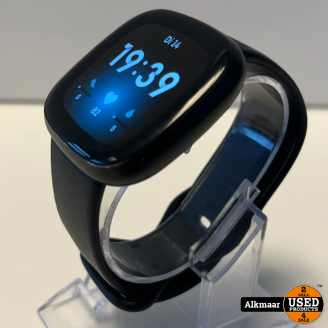 Fitbit Versa 3 Zwart | Nette Staat