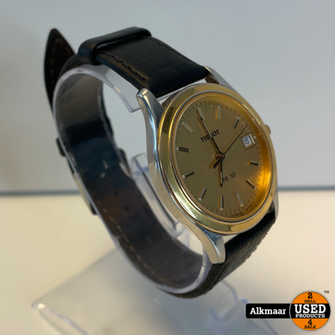 Tissot J172/272K - PR50 herenhorloge  Horlogeband Zwart Leer