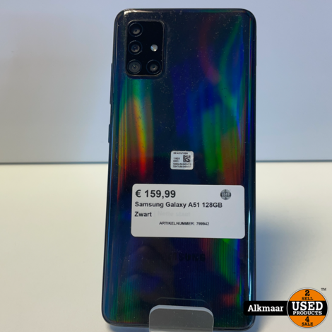 Samsung Galaxy A51 128GB Zwart | Gebruikt