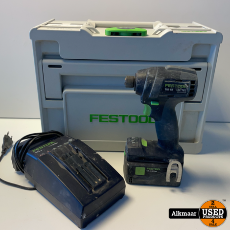 Festool TID 18 EC TEC Slagschroevendraaier + 5ah accu en lader