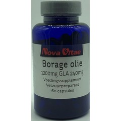 Nova Vitae Borage olie 1200 mg GLA 240 mg (60 capsules)