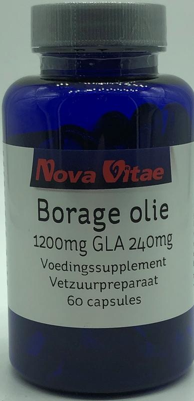 Nova Vitae Nova Vitae Borage olie 1200 mg GLA 240 mg (60 caps)