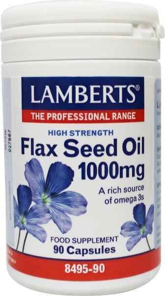 Lamberts Lamberts Lijnzaadolie (flaxseed oil) 1000mg (90 vega caps)