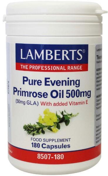 Lamberts Lamberts Teunisbloemolie 500mg (pure evening primrose oil) (180 vega caps)