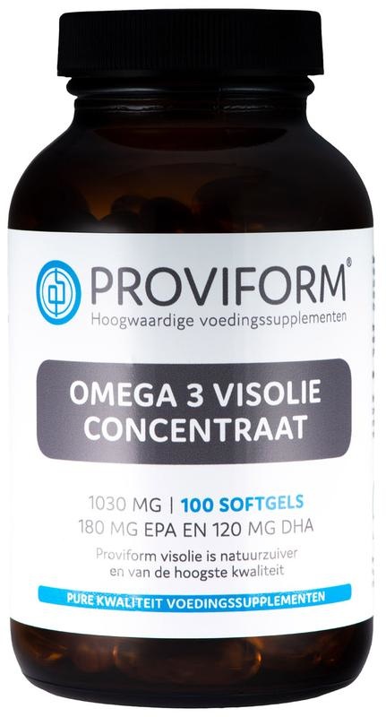 Proviform Proviform Omega 3 visolie concentraat 1000 mg (100 Softgels)