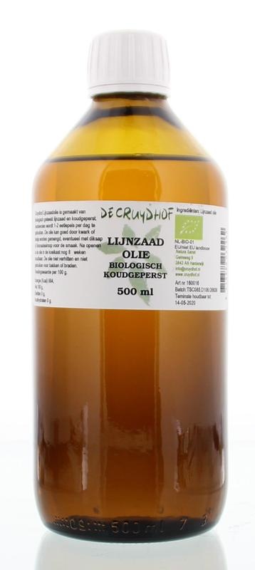 Cruydhof Cruydhof Lijnzaadolie koudgeperst bio (500 ml)