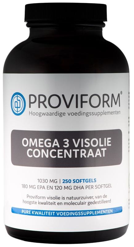 Proviform Proviform Omega 3 visolie concentraat 1000 mg (250 Softgels)