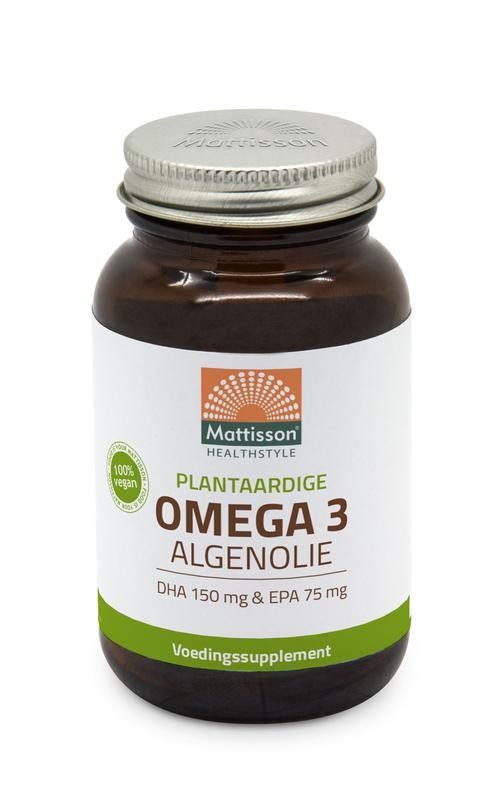 Mattisson Mattisson Vegan omega 3 algenolie DHA 150mg EPA 75mg (60 vega caps)