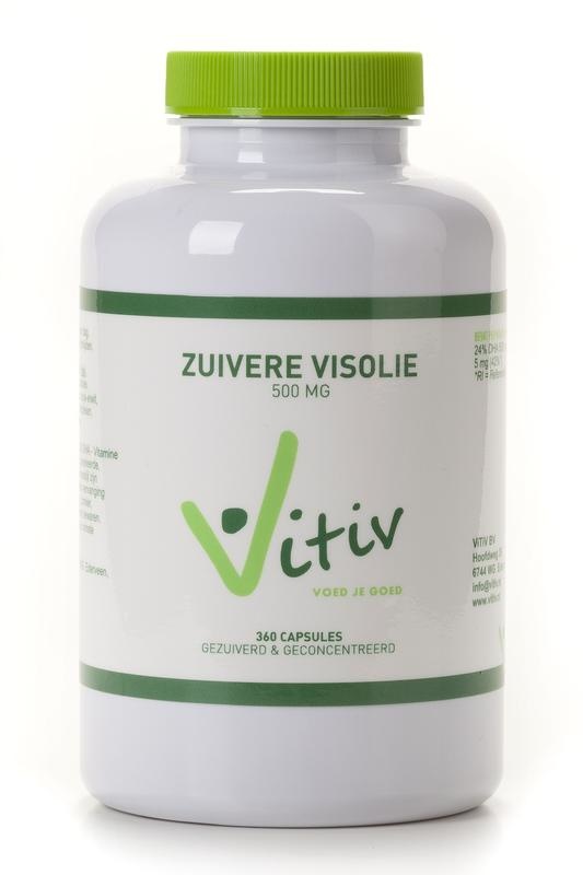 Vitiv Zuivere visolie 500 mg (360 capsules)