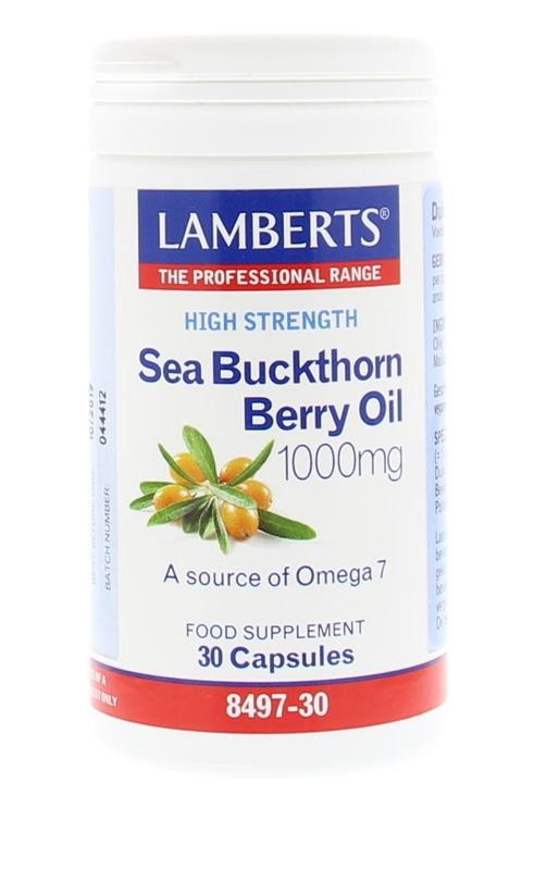 Lamberts Lamberts Duindoorn olie 1000mg - Sea buckthorn berry oil (30 caps)