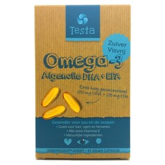 Testa Omega 3 algenolie 250mg DHA + 125mg EPA vegan (45 vega caps)