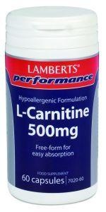 Lamberts Lamberts L-Carnitine 500mg (60 vega caps)